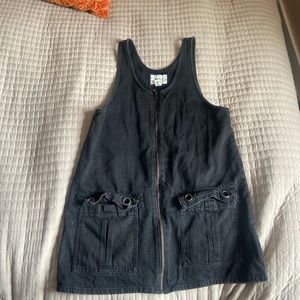 Black mini jean dress